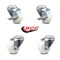 Service Caster 3 Inch Nylon Wheel Swivel Bolt Hole Caster Set with 2 Brake SCC-BH20S314-NYS-2-TLB-2 - alternate 1